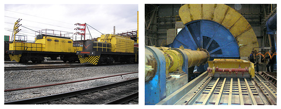 Вагонотолкатель ВТ-4Л(д), вагоноопрокидыватель и машина дробильная молотковая МДМ-2500 Вагонотолкатель ВТ-4Л(д), вагоноопрокидыватель и машина дробильная молотковая МДМ-2500